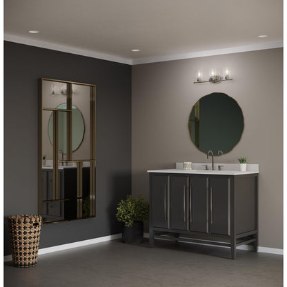 Progress Lighting P300278-009 Riley 3 Light Brushed Nickel Bath Vanity Wall Light lifestyle bathroom setting