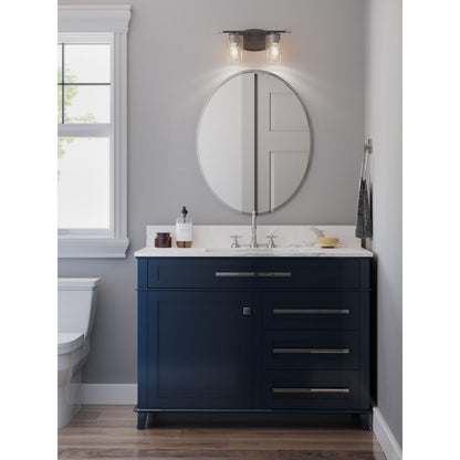 Progress Lighting P300277-031 Riley 2 Light Matte Black Bath Vanity Wall Light - Lifestyle