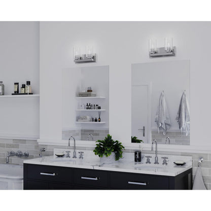 Progress Lighting Goodwin polished chrome bath vanity wall light in bathroom setting