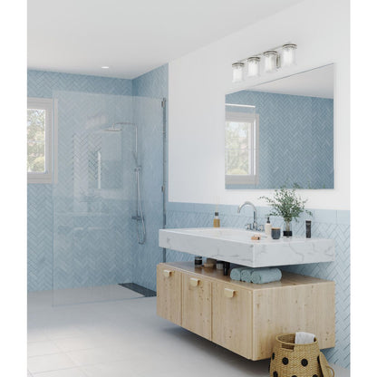 Progress Lighting P300275-009 Winslett bath vanity wall light in bathroom setting
