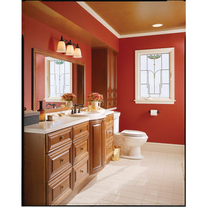 Progress Lighting Victorian 3 light bath vanity wall light installed in bathroom