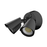 AFX Lighting PRTW0905LAJENBK Pratt 5 Inch Tall CCT LED Outdoor Wall Light In Black With Clear Glass Diffuser