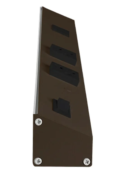 Westgate PSA-12-2R-1U-BR Angled Power Strip with Power & USB Receptacles