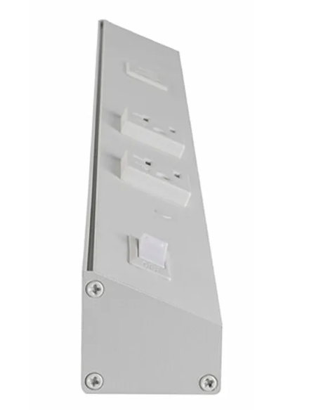 Westgate PSA-12-2R-1U-WH Angled Power Strip with Power & USB Receptacles