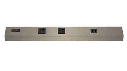 Westgate PSA-18-2R-1U-BN Angled Power Strip with Power & USB Receptacles
