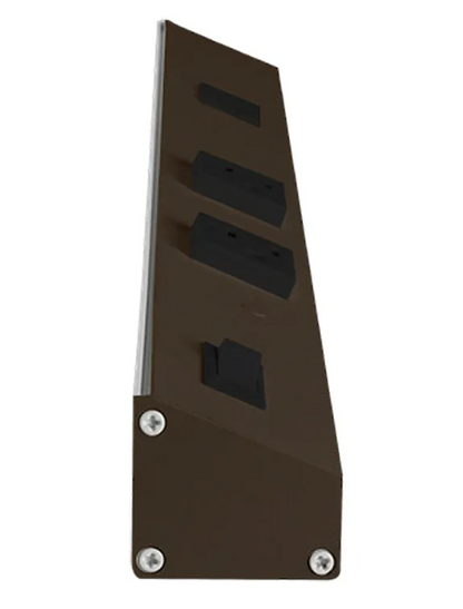 Westgate PSA-24-3R-2U-BR Angled Power Strip with Power & USB Receptacles