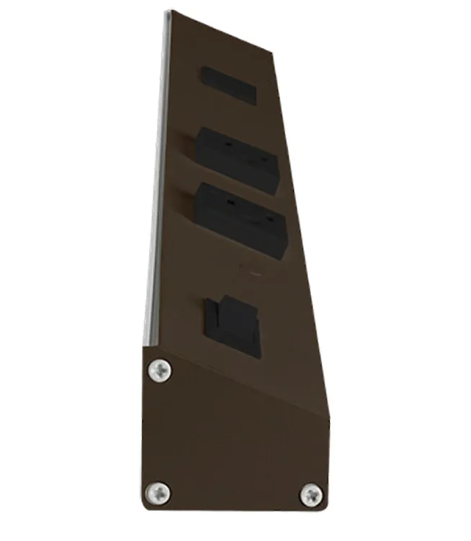 Westgate PSA-36-4R-2U-BR Angled Power Strip with Power & USB Receptacles