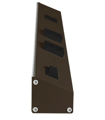 Westgate PSA-36-4R-2U-BR Angled Power Strip with Power & USB Receptacles
