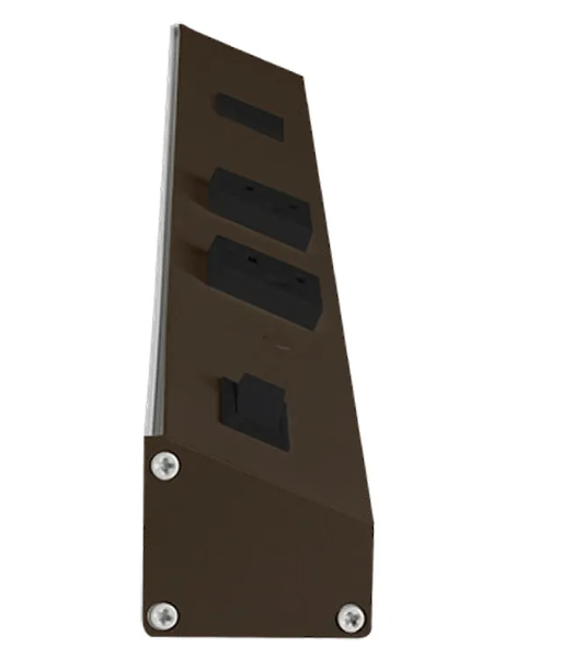 Westgate PSA-42-4R-2U-BR Angled Power Strip with Power & USB Receptacles