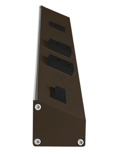 Westgate PSA-42-4R-2U-BR Angled Power Strip with Power & USB Receptacles