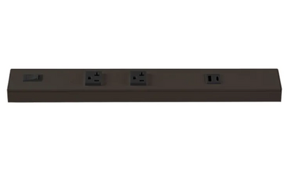 Westgate PSA-42-4R-2U-BR Angled Power Strip with Power & USB Receptacles