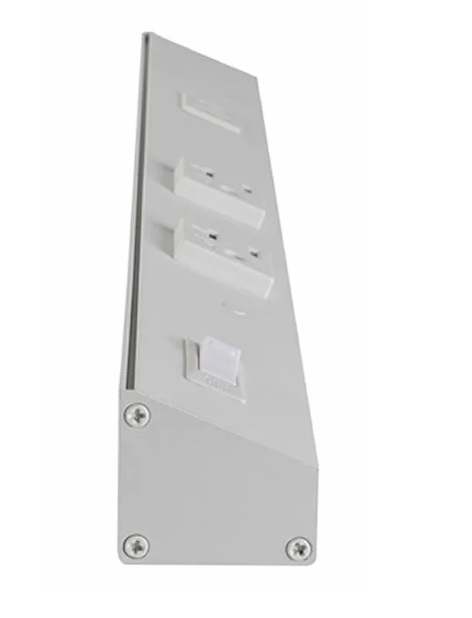 Westgate PSA-42-4R-2U-WH Angled Power Strip with Power & USB Receptacles