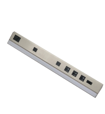 Westgate PSAL-24-3R-MCT5-BN 24 Inches Angled Power LED Strip & Undercabinet Light with Power Receptacle, 2700K/3000K/3500K/4000K/5000K, 790LM