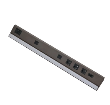 Westgate PSAL-30-3R-MCT5-BR 30 Inches Angled Power LED Strip & Undercabinet Light with Power Receptacle, 2700K/3000K/3500K/4000K/5000K, 900LM