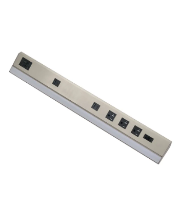 Westgate PSAL-36-4R-MCT5-BN 36 Inches Angled Power LED Strip & Undercabinet Light with Power Receptacle, 2700K/3000K/3500K/4000K/5000K, 1050LM