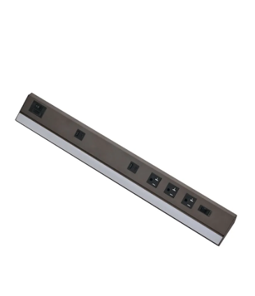 Westgate PSAL-36-4R-MCT5-BR 36 Inches Angled Power LED Strip & Undercabinet Light with Power Receptacle, 2700K/3000K/3500K/4000K/5000K, 1050LM
