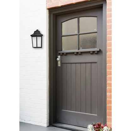 AFX Lighting PSW0812700L50BK Patriot 12 Inch Tall LED Outdoor Wall Sconce In Black With Frosted Glass Diffuser
