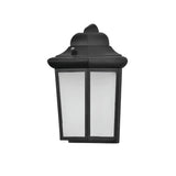 AFX Lighting PSW0812700L50BK Patriot 12 Inch Tall LED Outdoor Wall Sconce In Black With Frosted Glass Diffuser