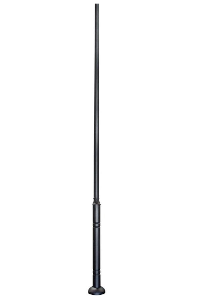 Dabmar Lighting PT-15BASE-VG 15' Galvanized Steel Post 3.5" O.D. Pole + Base, Verde Green Finish