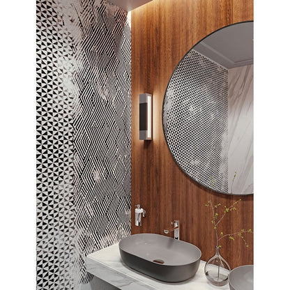 AFX Lighting PTS3151200L30D1SNGY Post 14 Inch Tall LED Wall Sconce In Satin Nickel-Dark Grey