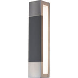 AFX Lighting PTS3151200L30D1SNGY Post 14 Inch Tall LED Wall Sconce In Satin Nickel-Dark Grey