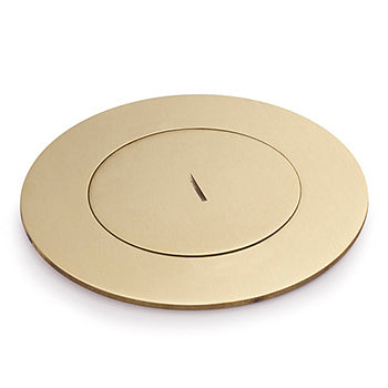 Lew Electric MOI4-SLB-P2-C6-BR-TC Customizable Dual Service Round Concrete Box Threaded Coin Finish Brass