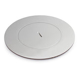 Lew Electric MOI4-SLB-SYS-COMM-SS-TC Customizable Dual Service Round Concrete Box, Round, Flush To Concrete Floor Box, Systems Furniture Communication-Power & Comm Cabling, Threaded Coin Stainless Steel Finish