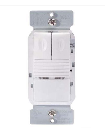 Wattstopper PW-302-B Wall Switch Sensor - Pir - Multi-mode - Dual Relay - 120-277v - Black Finish