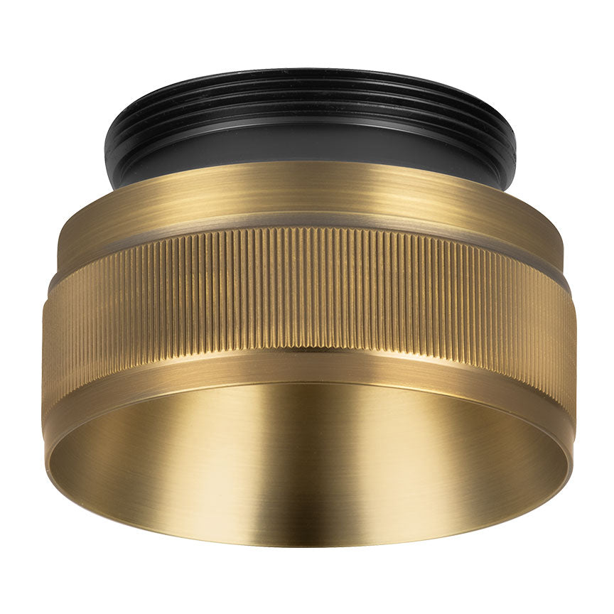 CSL Lighting BZL-3-KN-PBR Luxe 3" Knurled Bezel With Patina Brass Finish