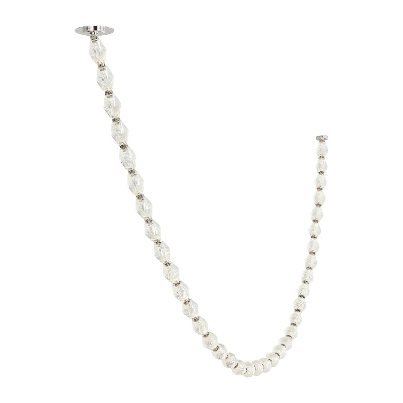Visual Comfort Architectural 700CLR108NB-LED930R Modern 108" Collier LED Chandelier with Remote Mount Driver Ceiling Light - 120V - CCT: 3000K- Finish: Polished Nickel
