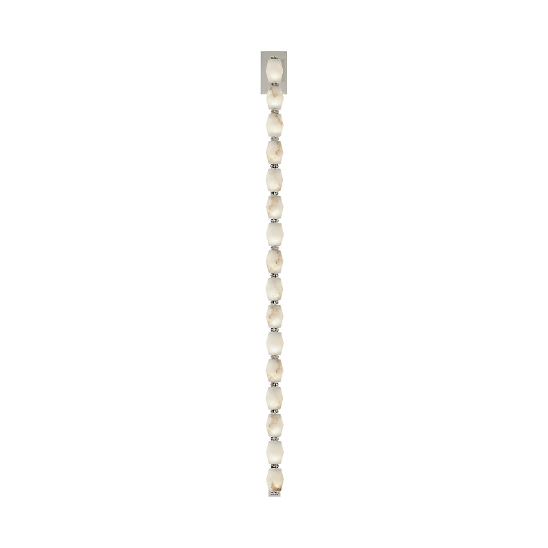 Visual Comfort Architectural SLWS54927ALBN Modern 53" Collier Alabaster LED Wall Sconce Light - 120-277V - CCT: 2700K - Finish: Polished Nickel