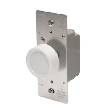 Wattstopper R600PW 600W RFI Rotary Dimmer, Preset, White Finish