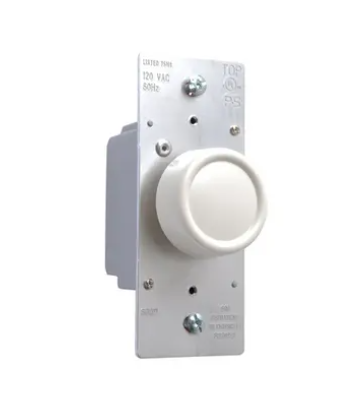 Wattstopper R600WV 600W Rotary R Series Dimmer, White, 120 VAC