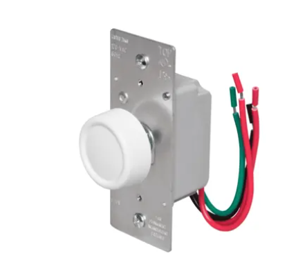 Wattstopper R603PWV 600W Rotary R Series Dimmer, Preset, 3-Way, White