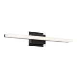 AFX Lighting RAMV2403L30D1BK Ramona 24 Inch LED Bath Vanity Light In Black With Frosted Acrylic Diffuser