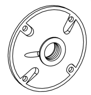 Orbit RC-1-BR 4” Round Weatherproof Cover, 1 Outlet Hole - 1/2” Size Device Mount, Bronze Finish