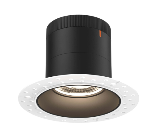 Dals Lighting RC03-CC-20-RGBK-TL Versa 3" LED Recessed Downlight - 8 | 10 | 12W - CCT Selectable - 1,000 Lumens - 20° Beam Angle - 120-347V - Black Reflector / Trimless