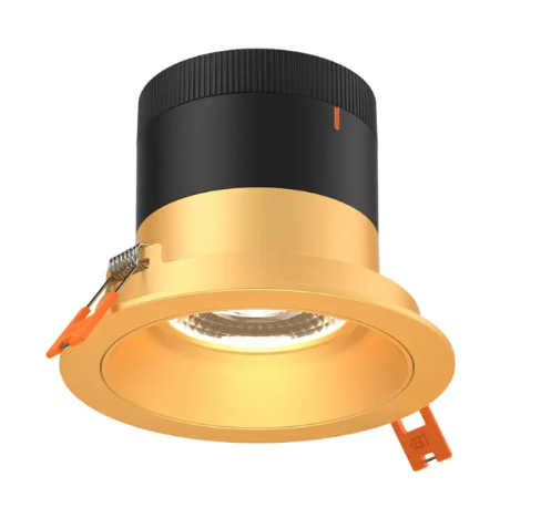 Dals Lighting RC03-CC-20-RGGD-TGD Versa 3" LED Recessed Downlight - 8 | 10 | 12W - CCT Selectable - 1,000 Lumens - 20° Beam Angle - 120-347V - Gold Reflector / Gold Trim