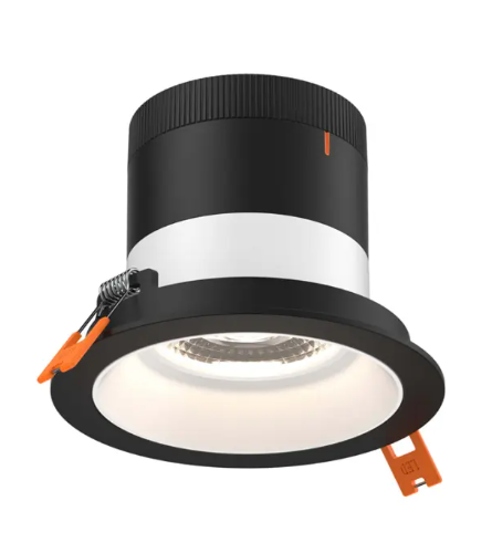 Dals Lighting RC03-CC-20-RGWH-TBK Versa 3" LED Recessed Downlight - 8 | 10 | 12W - CCT Selectable - 1,000 Lumens - 20° Beam Angle - 120-347V - White Reflector / Black Trim