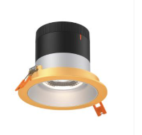 Dals Lighting RC03-CC-60-RGAZ-TGD Versa 3" LED Recessed Downlight, Selectable Wattage 8W,10W,12W,  Multi-Color Temperature, 1,000 Lumens, 60° Beam Angle, Voltage 120-347V, Alzak Reflector / Gold Trim