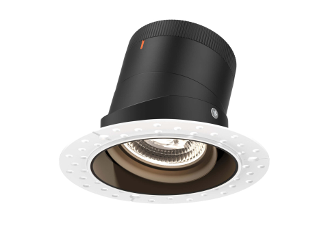 Dals Lighting RC04-CC-35-GMBBK-TL 4 Inch Modular Downlight, 5CCT, 35 degree Beam Angle, Black Gimbal Reflector, Black Finish, Trimless