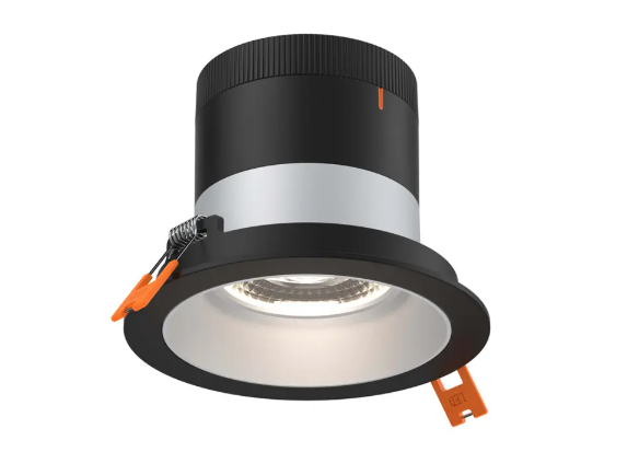 Dals Lighting RC04-CC-35-RGAZ-TBK Versa 4" LED Recessed Modular Downlight, Selectable Wattage, Multi-Color Temperature, Lumens 2200 lm, 35° Beam Angle, Voltage 120-347V, Alzak Reflector / Black Trim