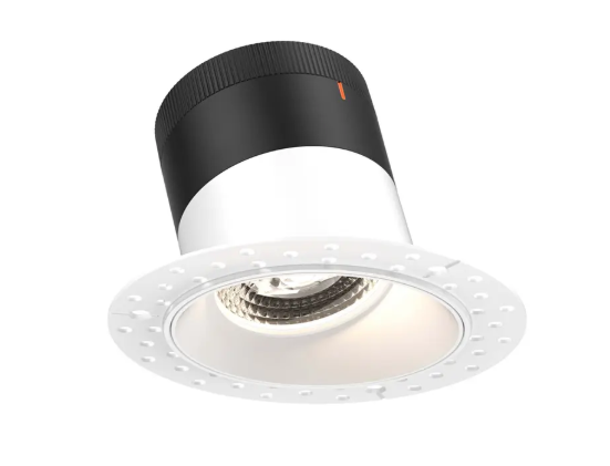 Dals Lighting RC04-CC-35-SLWH-TL Versa 4" LED Sloped Recessed Downlight, Selectable Wattage, Multi-Color Temperature, Lumens 2200 lm, 35° Beam Angle, Voltage 120-347V, White Reflector / Trimless