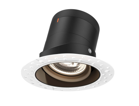 Dals Lighting RC04-CC-60-GMBBK-TL 4 Inch Modular Downlight, 5CCT, 60 degree Beam Angle, Black Gimbal Reflector, Black Finish, Trimless