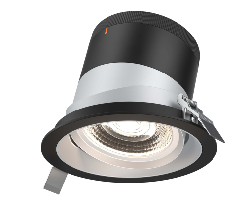 Dals Lighting RC06-CC-20-GMBAZ-TBK 6 Inch Modular Downlight, 5CCT, 20 degree Beam Angle, Gimbal Reflector, Alzak Finish, Black Trim