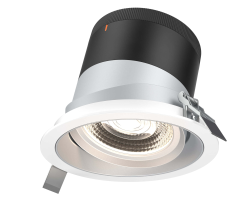 Dals Lighting RC06-CC-20-GMBAZ-TWH 6 Inch Modular Downlight, 5CCT, 20 degree Beam Angle, Gimbal Reflector, Alzak Finish, White Trim