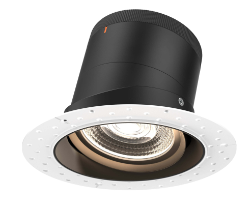 Dals Lighting RC06-CC-20-GMBBK-TL 6 Inch Modular Downlight, 5CCT, 20 degree Beam Angle, Gimbal Reflector, Black Finish, Trimless