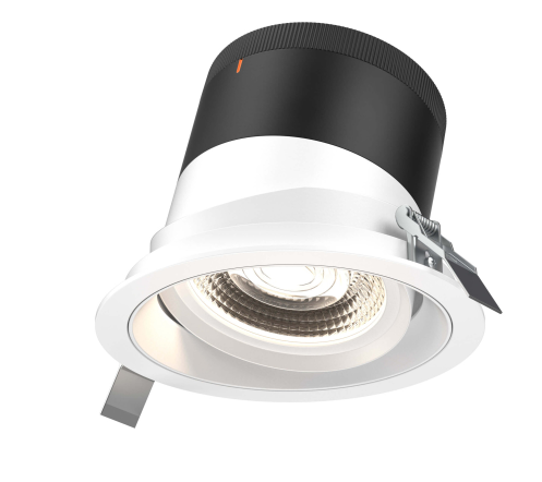 Dals Lighting RC06-CC-20-GMBWH-TWH 6 Inch Modular Downlight, 5CCT, 20 degree Beam Angle, Gimbal Reflector, White Finish, White Trim