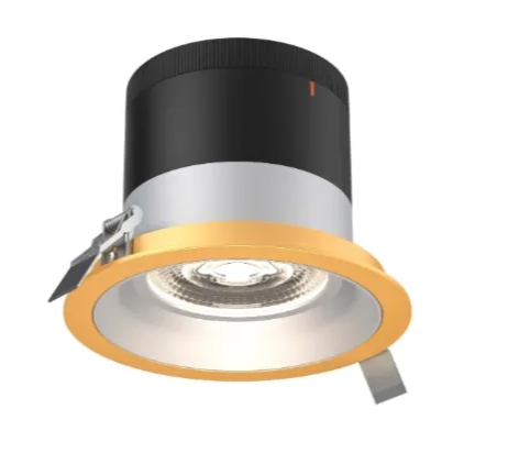 Dals Lighting RC06-CC-20-RGAZ-TGD Versa 6" LED Recessed Downlight, Selectable Wattage, Multi-Color Temperature, Lumens 3000 lm, 20° Beam Angle, Voltage 120-347V, Alzak Reflector / Gold Trim