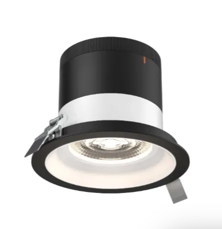 Dals Lighting RC06-CC-20-RGWH-TBK Versa 6" LED Recessed Downlight, Selectable Wattage, Multi-Color Temperature, Lumens 3000 lm, 20° Beam Angle, Voltage 120-347V, White Reflector / Black Trim